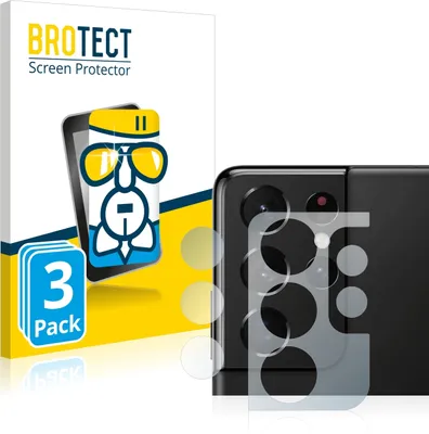 Produktbild von 3x BROTECT Schutzglas für Samsung Galaxy S21 Ultra 5G (NUR Kameraschutz) Schutzfolie Panzer Folie Glas Display Schutz klar