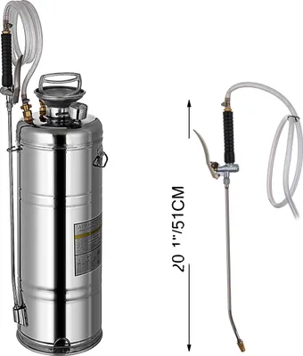 Obrázek produktu pro VEVOR Ruční postřikovač, objem 1-3,5 galonu, odolná nerezová ocel, 12L 3,5Gal