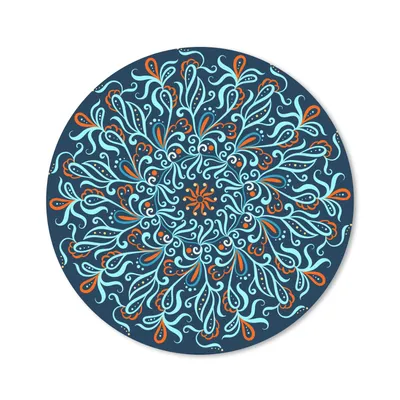 Produktbild von MuchoWow® Mauspad Mousepad Mandala - Blau - Muster 30x30 cm - Mousepads - Maus Mat - Pad - Mausunterlage - Tischunterlage - Schreibtischmatten