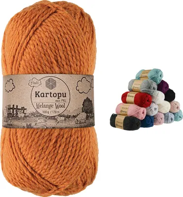 Produktbild von 100g Strickgarn Melange Wool Strick-Wolle Garn Häkelgarn Wolle Farbwahl
