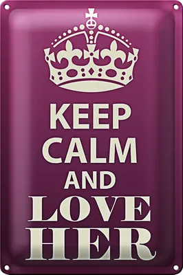 Produktbild von Blechschild Spruch 18x12cm Keep Calm and love her