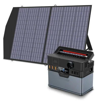 Image de Station d'alimentation portable – Source d'énergie mobile – Batterie solaire – Batterie de 288 Wh – Sortie en onde sinusoïdale pure
