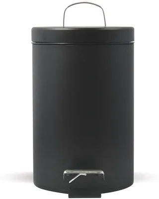 Image de Poubelles à pédale noires mates - 3 litres - avec bac amovible