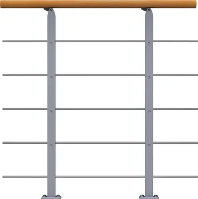 Produktbild von Dolle Brüstungsgeländer Erweiterungs-Set - Buche Unterkonstruktion Perlgrau - Frankfurt, Hamburg, Berlin, Sydney