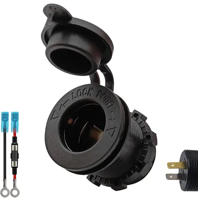 Produktbild von ProRide 12V Einbau-Steckdose 12/24V 10A 60cm Kabel mit Glassicherung 10A, KI-generiertes Bild