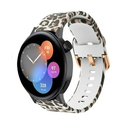 Produktbild von Strap-it Huawei Watch GT 3 42mm Lucky Leopard Silikonarmband