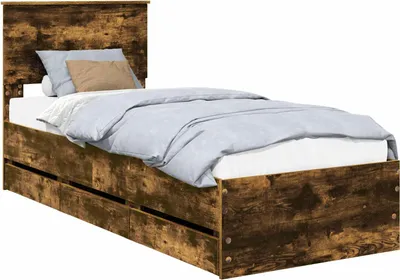 Obrázok produktu pre vidaXL Rám postele z dymového duba 75 x 190 cm Upravené drevo