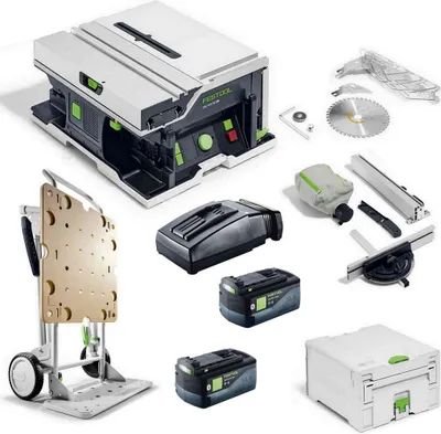 Produktbild von Festool Akku Tischkreissäge CSC SYS 50 EBI-Basic + Untergestell +Akku+ Ladegerät