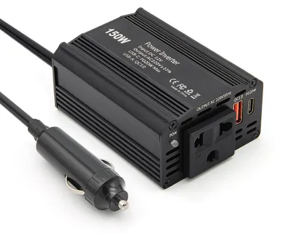 Obrázek produktu pro Auto měnič Techstar® 150W - 12V DC na 220V AC, s porty USB-C a USB-A pro rychlé nabíjení