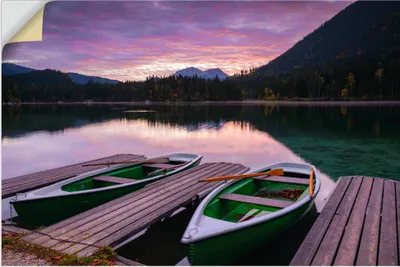 Produktbild von ARTland Wandbild, selbstklebend Morgen am Hintersee Größe: 120x80 cm