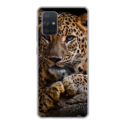 Produktbild von MuchoWow® Handyhülle Schutzhülle Hülle für Samsung Galaxy A51 Wildtiere - Panther - Porträt - Schwarz - Tiere Silikon Softcase Handy Hülle - Schutzabdeckung