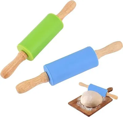 Produktbild von Silikonige Pizza- und Fondantrolle, BPA-frei, blau-grün, 22,5 x 4,3 cm
