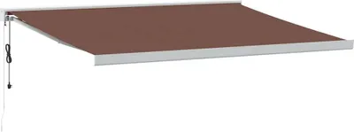 Zdjęcie produktu dla vidaXL Markiza automatyczna brązowa 450x300 cm