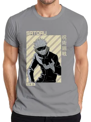 Obrázek produktu pro Satoru Gojo Jujutsu Kaisen Anime Aesthetics Fan Gift Manga Pánské tričko, Grey, M