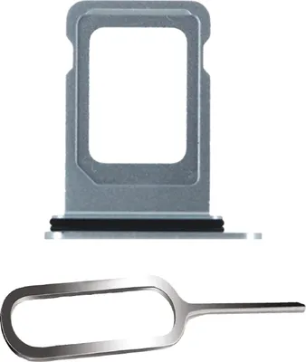 Produktbild von iPHONE 15 / PLUS SIM KARTEN HALTER TRAY ADAPTER FACH STECKER SLOT CARD + NADEL BLAU