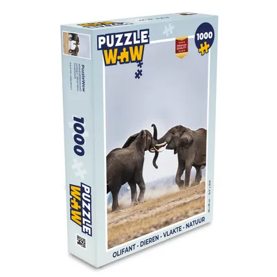 Obrázek produktu pro MuchoWow® Puzzle 1000 dílků Slon - Zvířata - Plochozemě - Příroda - Hračky - Pro malé i velké - Hry - Skládačky