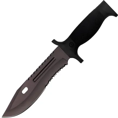 Produktbild von Robustes Outdoor-Messer ZO-40786 - Schwarz für Camping und Survival KP40786