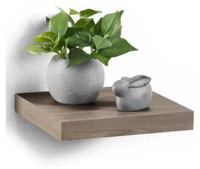 Image de Étagère flottante en bois effet chêne - Marron - L 25 x l 22,8 x H 3,4 cm