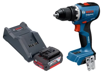 Immagine prodotto di Bosch GSR 18V-65 Trapano avvitatore professionale a batteria 18 V 63 Nm brushless + 1x batteria ricaricabile 4,0 Ah + caricabatterie