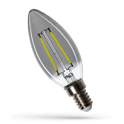 Produktbild von Spectrum LED Filament Leuchtmittel Kerzenform 2,5W = 16W E14 klar Rauchglas 150lm Neutralweiß 4000K 270°