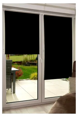 Produktbild von K-home Klemmfix Rollo Verdunklung, Schwarz, 75 x 200 cm (B x L)