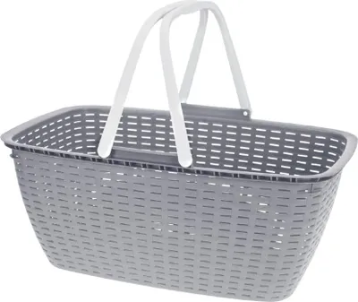 Produktbild von Wäschekorb mit Klappgriffen 35 l grau