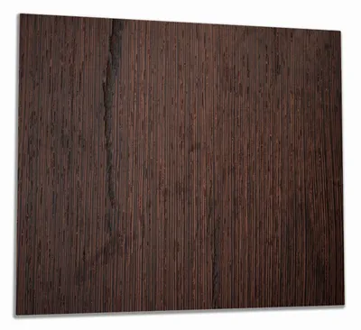 Produktbild von Wallario Herdabdeckplatte aus Glas, Größe 60 x 52 cm 1-teilig, Motiv Holz-Optik Textur dunkelbraunes Holz