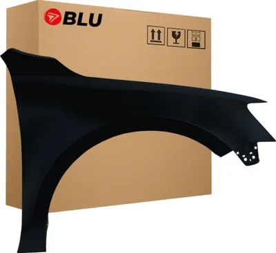 Immagine prodotto di BLU Parafango compatibile con VW Volkswagen Jetta VI 6 LC9X Destra Schwarz TiefSchwarz | 2010-2018 | Anteriore | Verniciato | Pronto per il montaggio | Acciaio