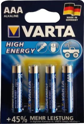 Produktbild von Varta Hi Energy Battery Micro LR3/AAA/4903, 1,5V, 4´er, Blister