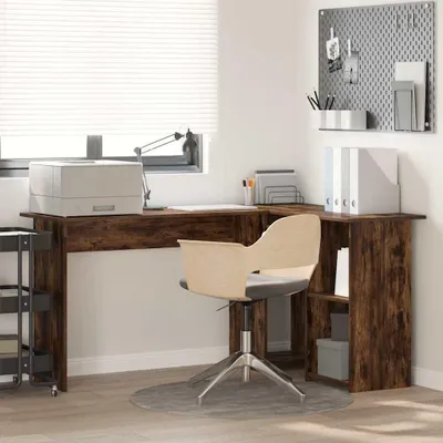 Produktbild von Möbel Schreibtisch Räuchereiche 142 x 102 x 73 cm Holzwerkstoff - Schreibtische 869294