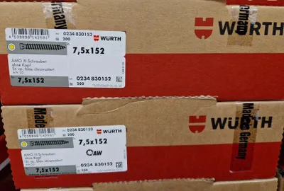 Produktbild von Art. 0234830152 Würth AMO III Schrauben 7,5 x 152 ohne Kopf AW 30 Fenstermontage, 200 Stück