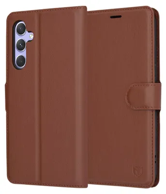 Obrázok produktu pre Techsuit Leather Folio – puzdro na Samsung Galaxy A54 – hnedý