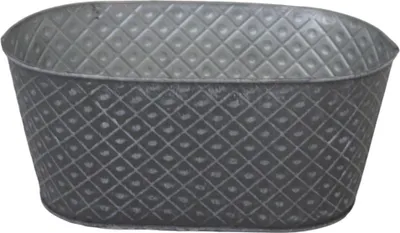 Produktbild von Pflanzgefäß Wanne L Zink 13  x 17 x 28 cm grau