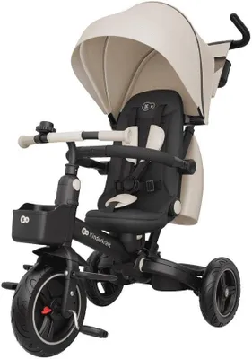 Immagine prodotto di Kinderkraft SPINSTEP 2 PLUS – Triciclo 6 in 1 con sedile girevole a 360°, schienale regolabile, capottina con protezione UPF50+, fino a 25 kg, passeggino e triciclo in uno, beige