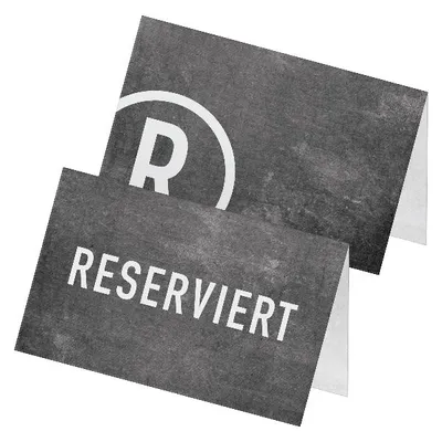 Produktbild von itenga 24x Tischkarten "Reserviert" dunkelgrau hellgrau Betonoptik modern