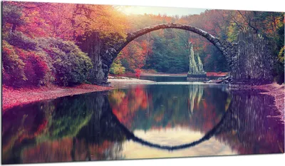 Produktbild von Herdabdeckplatte Glaskeramikkochfeld-Abdeckung Spritzschutz Glas 90x52 Landschaft