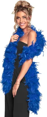 Produktbild von Federboa 80g blau Kostüm Zubehör Karneval Fasching