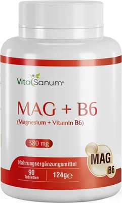 Produktbild von VitaSanum® - MAG + B6 380 mg 90 Tabletten