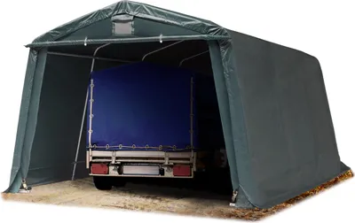 Immagine prodotto di TOOLPORT Tendone Garage 3,3x4,7 m verde  PE 600 N Costruzione Stabile in Acciaio Garage per Moto