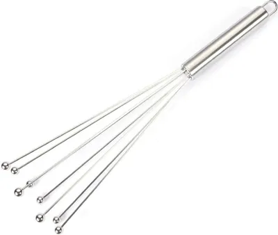 Produktbild von Edelstahl Schneebesen,Profi Plus Rührblitz 10 Zoll, Schneebesen Edelstahl -Kugeln, Edelstahl teilmattiert, Rührbesen, Quirl, Küche Schneebesen zum Kochen, Mischen, Schneebesen, Schlagen, Rühren