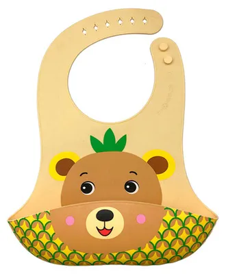 Produktbild von Frootimals Bubba Tropibear Silikon Lätzchen Gelb Gelb One Size