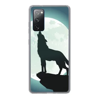 Produktbild von MuchoWow® Handyhülle Schutzhülle Hülle für Samsung Galaxy S20 FE Wolf - Mond - Stein Silikon Softcase Handy Hülle - Abdeckung