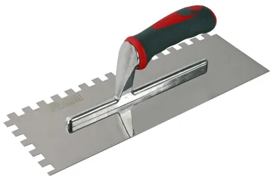 Produktbild von Fliesenkleber-Kamm Zahnspachtel - 330 x 115 mm - 10 mm Zahnung - Soft-Grip-Griff - Für Fliesenarbeiten