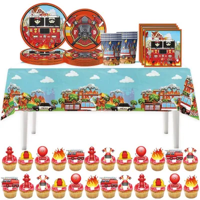 Feuerwehr Partyservice-Set, 75-teilig, für 10 Personen