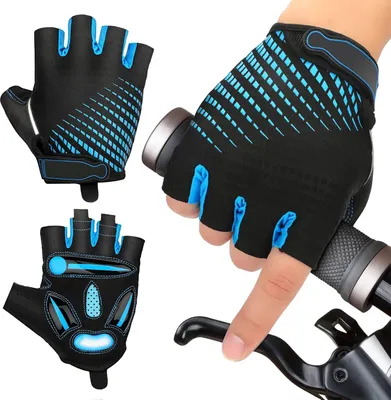 Produktbild von Fahrradhandschuhe für den Sommer, Halb-Finger-Design mit Gelpolsterung und guter Griffigkeit