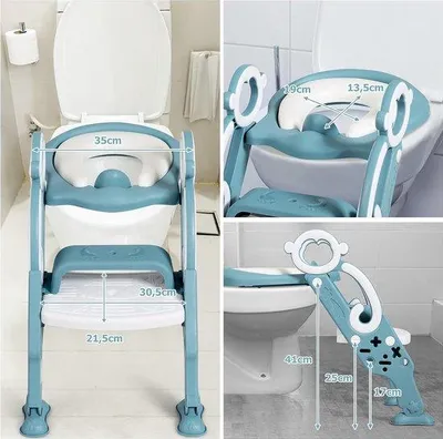 Produktbild von Famanu Toilettentrainer für Kinder - mit verstellbarem Fußbrett