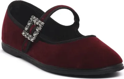 Produktbild von Grünland Damen Ballerinas Burgunderrot