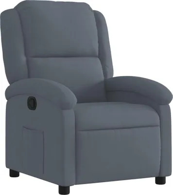 Immagine prodotto di vidaXL Poltrona relax in velluto grigio scuro