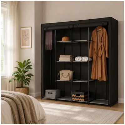 Produktbild von Stoffschrank XL Lena Dunkelgrau