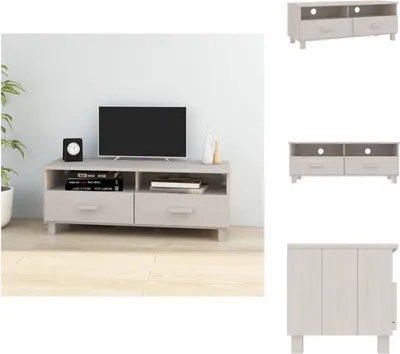 Produktbild von vidaXL TV-Schrank HAMAR Weiß 106x40x40 cm Massivholz Kiefer -  TV-Möbel
